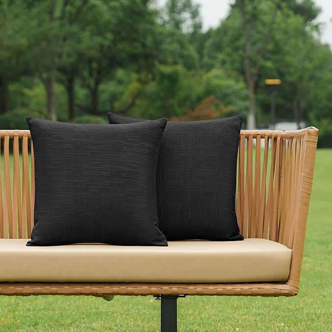 NiNi ALL Pack of 2 Decorative Outdoor Waterproof Pillow Covers Square Garden - Image 8