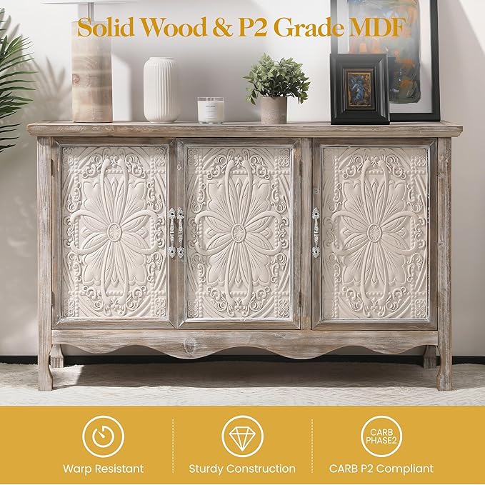 RoyalCraft Farmhouse Sideboard Buffet Cabinet - Image 4