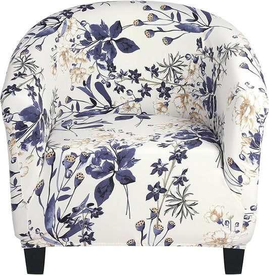 SearchI Club Chair Slipcover Stretch Barrel Chair Covers Printed Tub Chair by SearchI