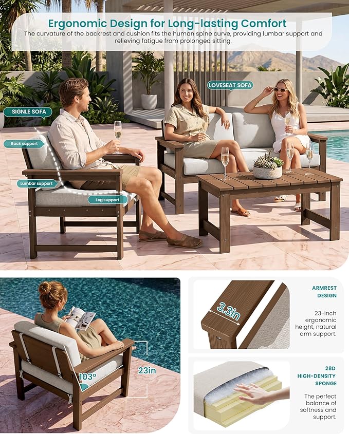 SERWALL HDPE Outdoor Loveseat - Image 2