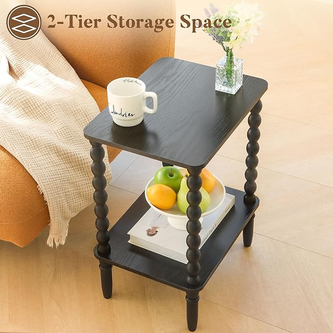 Fultyle Black Side Table, Small End Table - Image 5