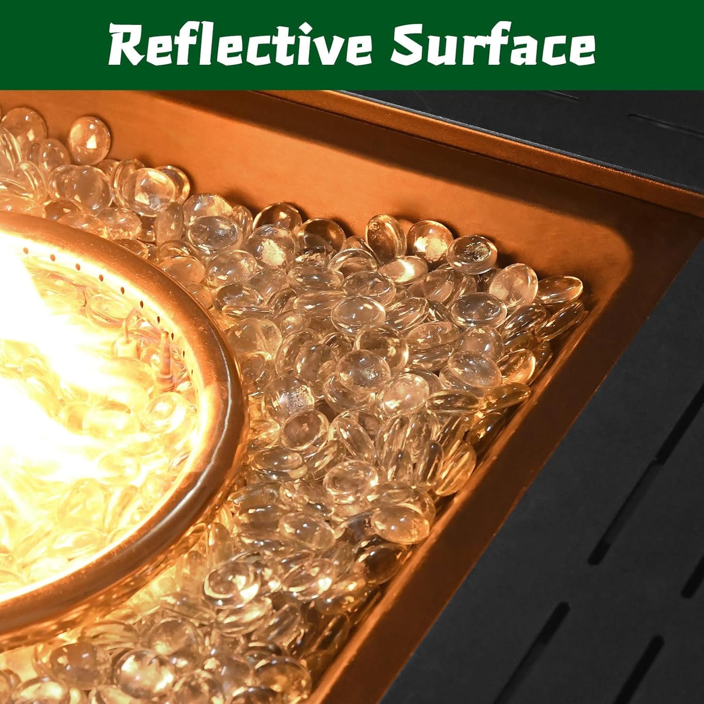 20 Pounds Firepit Glass, 3/4 Inch Glass Beads, Rocks for Fire Pit Table, Fireplace and Fire Bowl, Crystal Luster Firepit Rocks