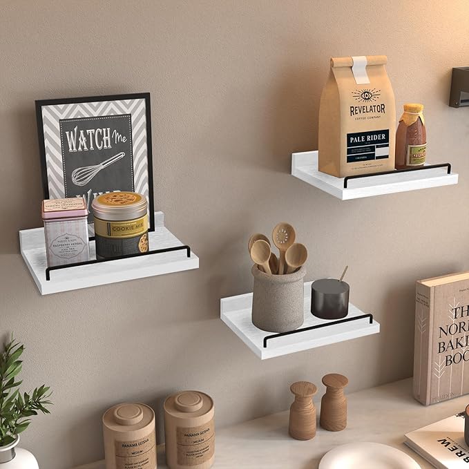 RYOFOBETTO Small Floating Shelf, 6X9 Inches Farmhouse Wall Shelves - Image 2