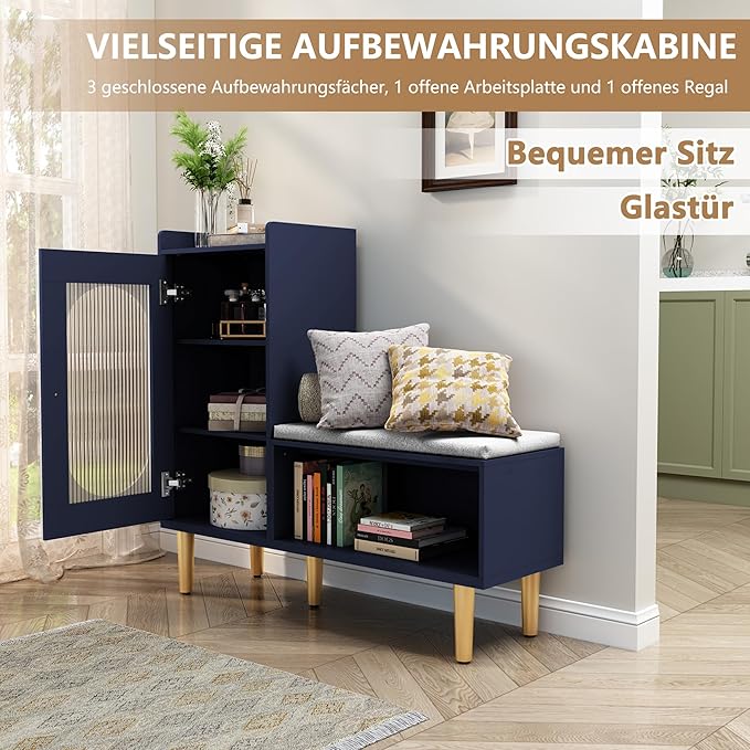 HLR Storage Bench Set of 2, L-Shaped Storage Cabinet - Image 3