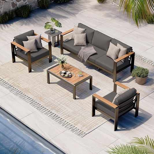 Aluminum Outdoor Patio Furniture Set by Oasbira