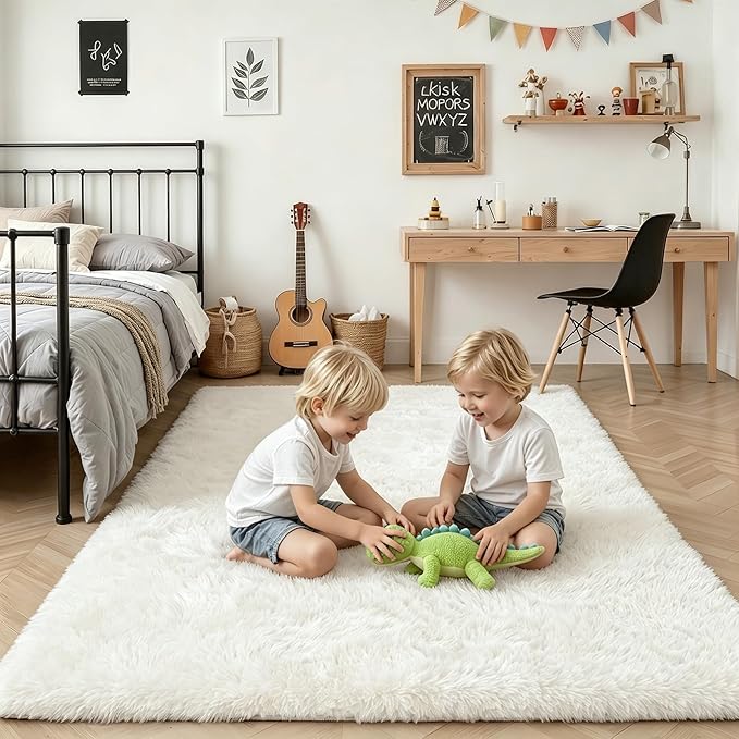8x10 Area Rugs for Living Room Bedroom: Ultra Soft Fluffy Shag Rug Upgrade - Image 7