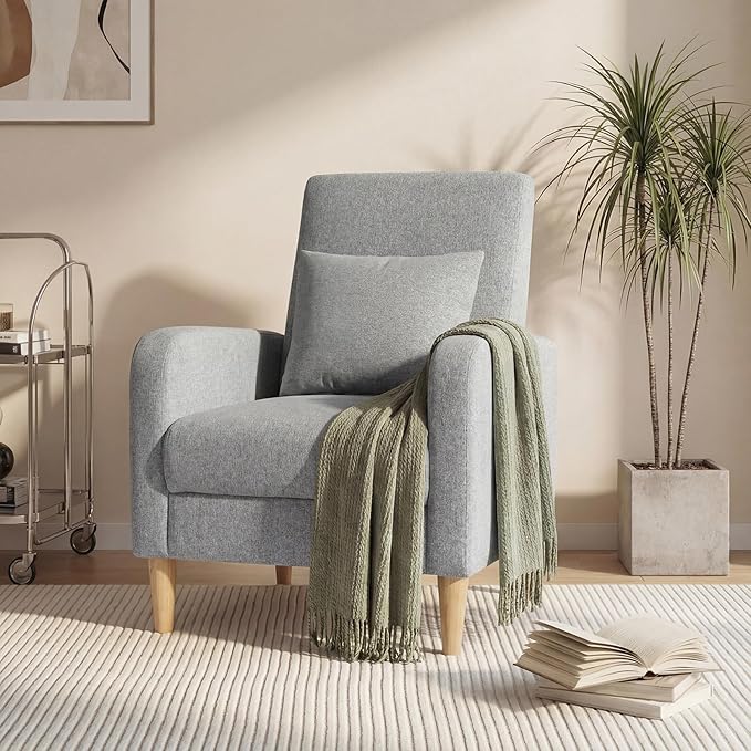 COLAMY Mid-Century Modern Upholstered Accent Chair - Image 12
