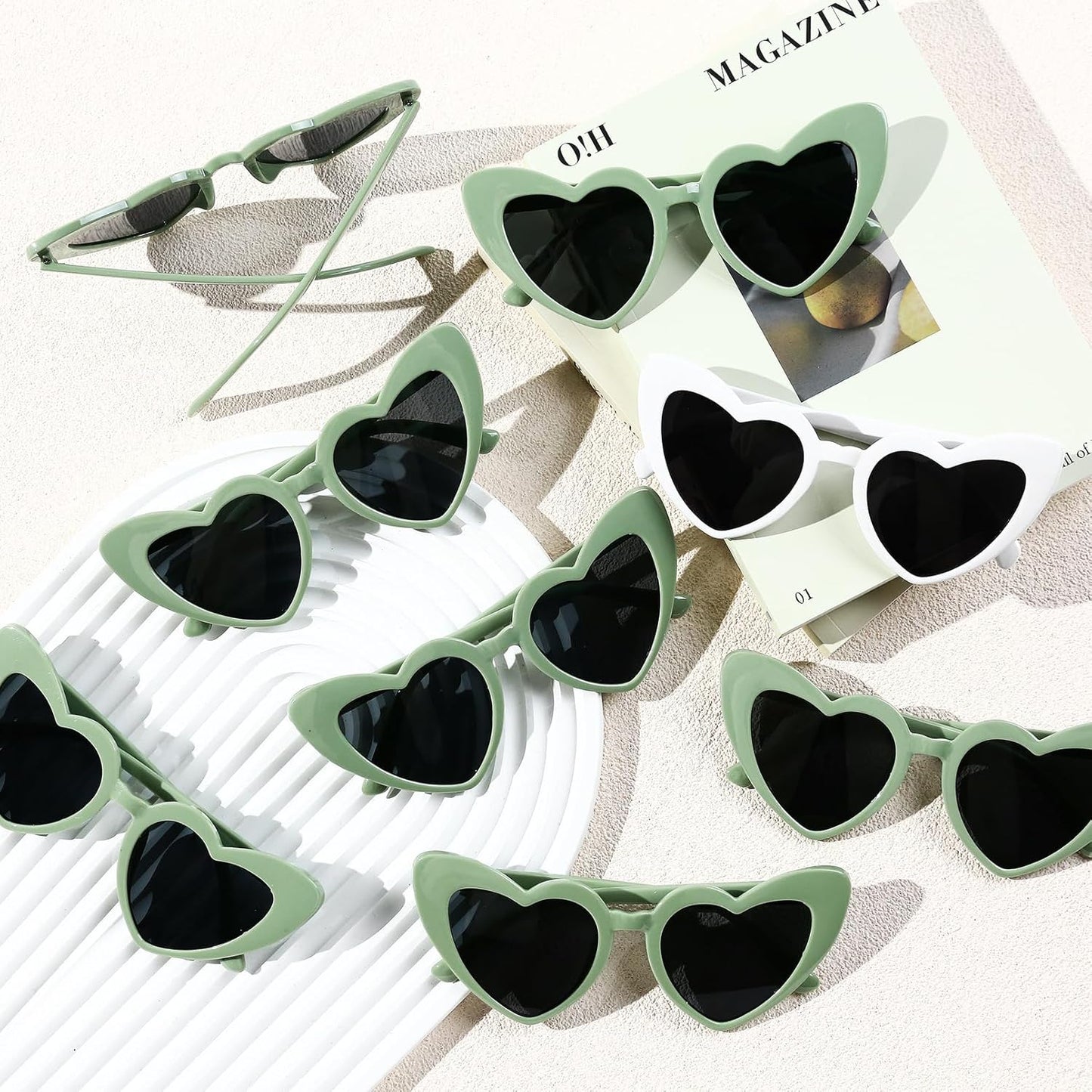 YOGFIT Heart Sunglasses for Women Fashion Classic Love Eye Protection Sunglasses Vintage Cute Heart Sunglasses