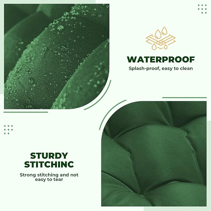 Wicker Chair Cushions of 5 Pieces, Waterproof Outdoor Loveseat Cushion - Image 3