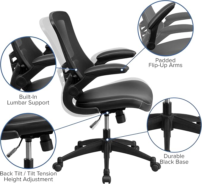 Flash Furniture Kelista Mid-Back Swivel Office Chair - Image 12