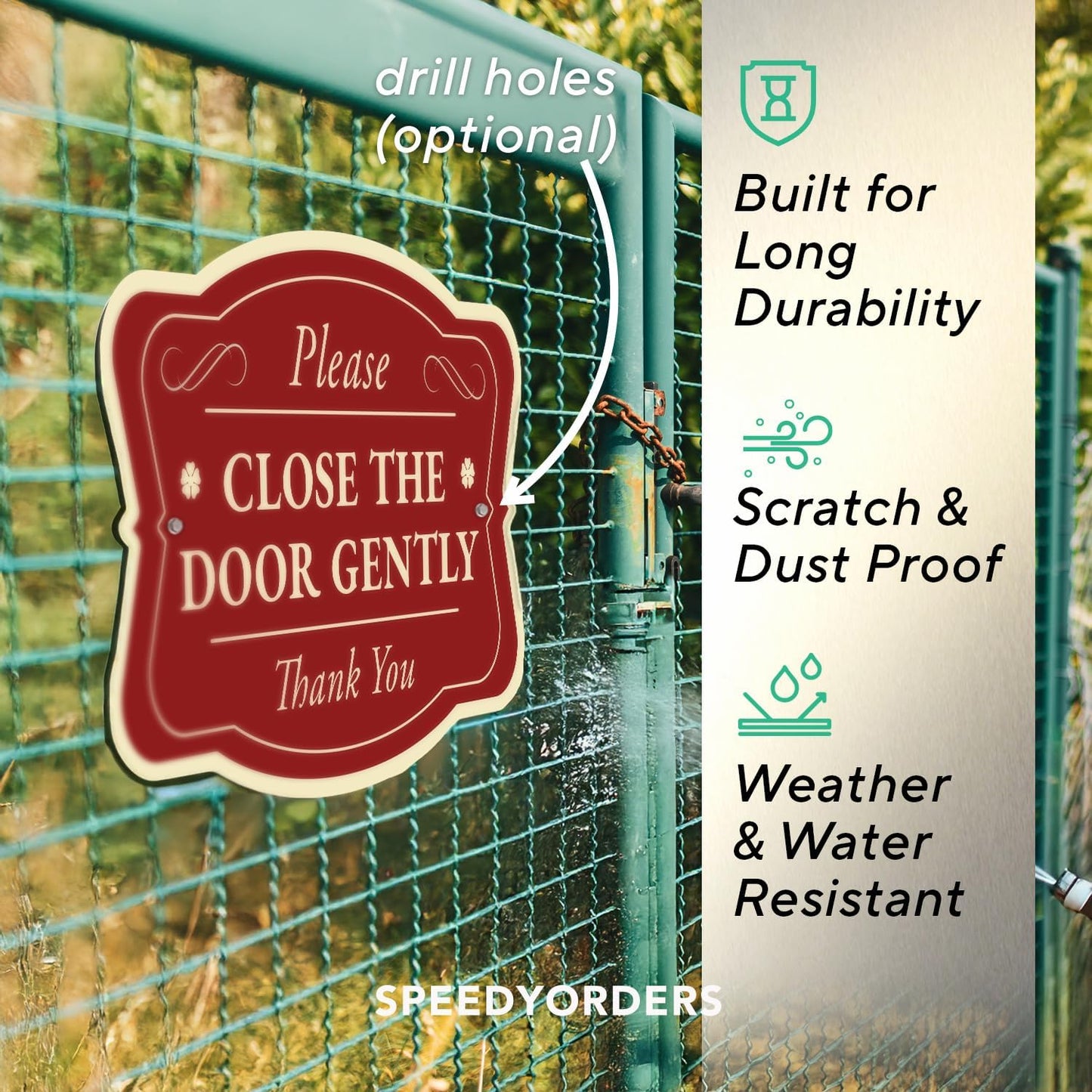 Custom Decorative Outdoor Metal Sign - Personalized Aluminum Driveway Sign, Waterproof, Made in USA - Design 3 Red Brick 30x24 In