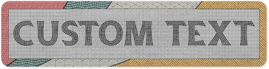 Custom Sign, Custom Street Sign, 11 Font Colors, 13 Font Styles, 4 Hole Options, 22 Sizes, 8x32 Inches, Rust Free DiBound, Fade Resistant, Made in USA by My Sign Center (Fauxsaic 2)