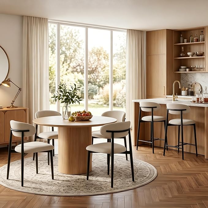 UVV Dining Chairs Set of 4, Metal Kitchen Chairs - Image 5