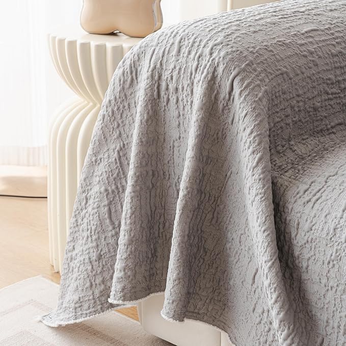 DREAMINGO Bubble Textured Cooling Sofa Cover, Ice Silk Breathable Couch Cover - Image 5