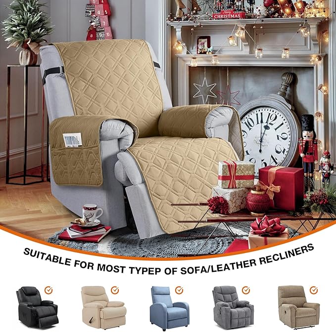 VANSOFY 100% Waterproof Recliner Chair Covers, Recliner Cover Non-Slip Dog - Image 3