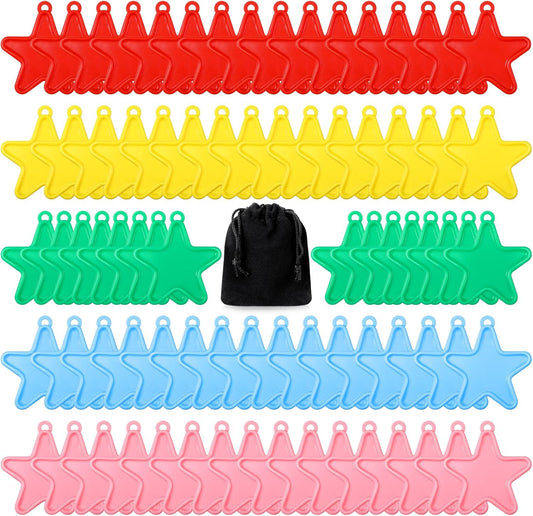 Lenwen 80 Pcs Balloon Weights Plastic Colorful Weights for Balloons for Birthday Party Decoration Wedding Holiday Celebration(Star Shaped,Rainbow)