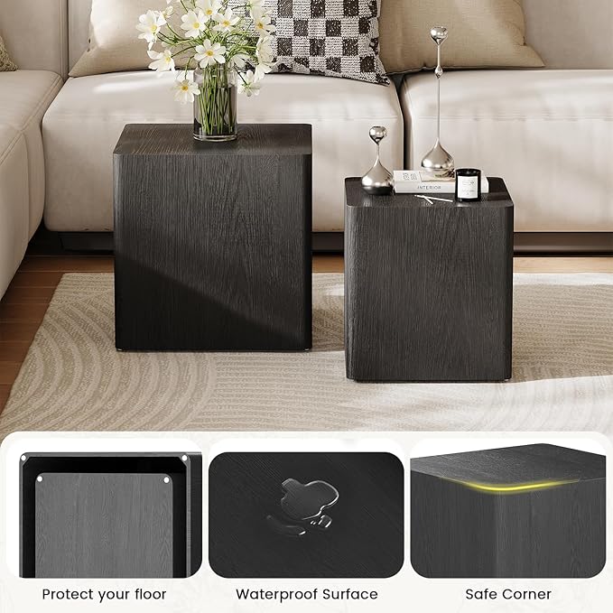 Nesting Coffee Table Set of 2, Modern Coffee Table and End Table Sets, Small - Image 4