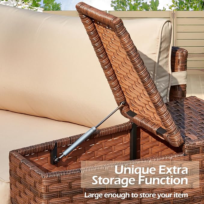 ECOTOUGE 8-Piece Half-Moon Curved Patio Furniture Set - Image 6