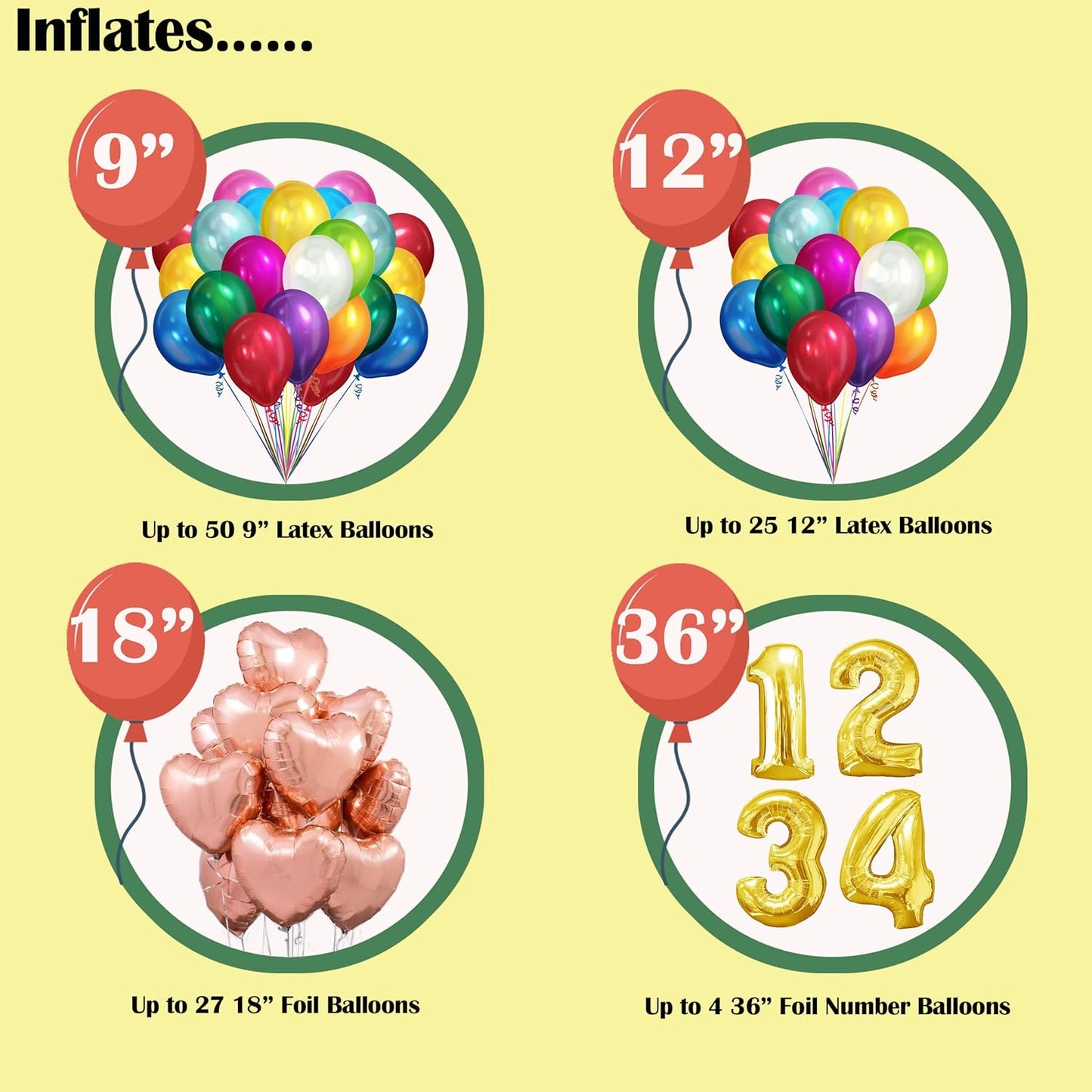 Helium Tank for Balloons At Home, 14.9 Cu Ft Helium Balloon Pump Kit with 50 Assorted Latex Balloons, White Curling Ribbon and Wholesalehome Balloon Tie Tool, 3 Pack