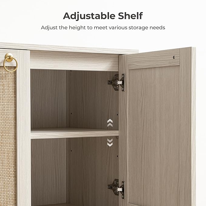 SICOTAS Rattan Sideboard Buffet Cabinet - Image 5