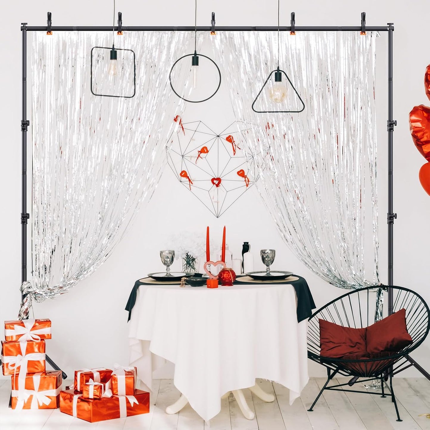 Backdrop Stand 10×8ft (W×H) Adjustable Backdrop Support Ground Kit Photography Photo Shoot Backdrop Stand for Parties with Sandbags, Spring Clips, Carrying Bag