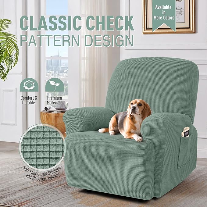 TAOCOCO Oversized Recliner Chair Covers, 1 Seater Streach Recliner Covers Soft - Image 2