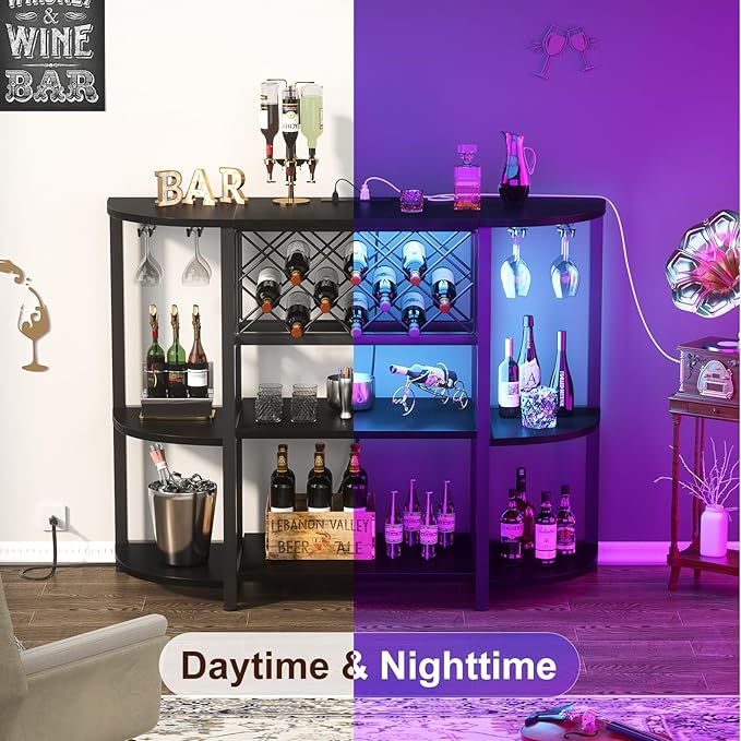 Unikito 4-Tier Metal Coffee Bar Cabinet - Image 7