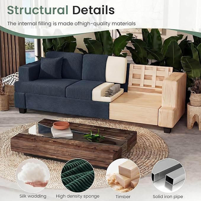 YOUDENOVA 2 Piece Set Comfy Sofa Couch, Loveseat Sofa * 2 - Image 5