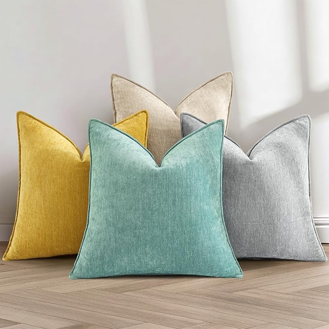 decorUhome Summer Couch Euro Sham Throw Pillow Covers 26x26 Set of 2, - Image 6