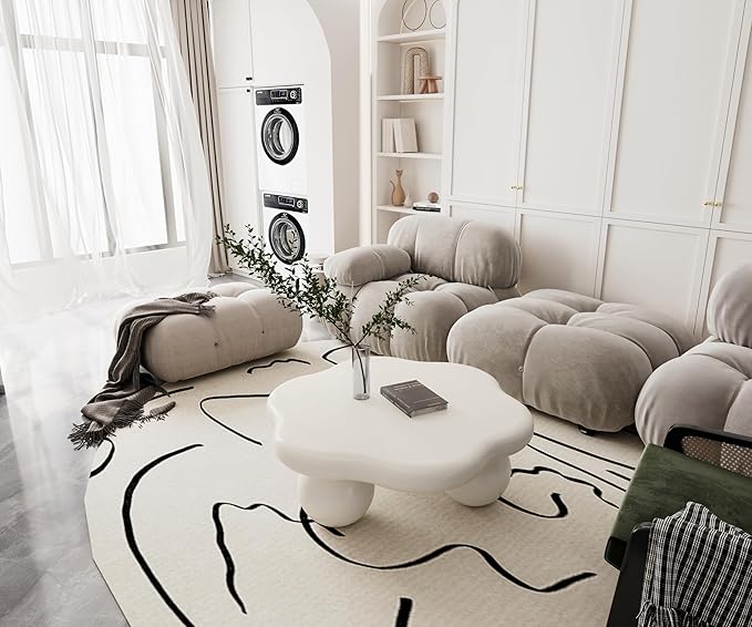 35.03" Cloud Coffee Table for Living Room Unique Coffee Table Modern Low Coffee - Image 5