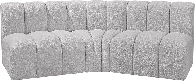 Meridian Furniture 102Grey-S3B Arc Collection Modern | Contemporary Modular Sofa by MeridianFurniture