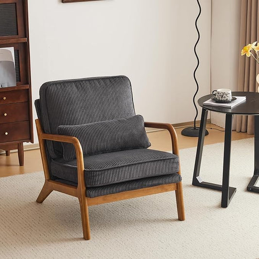 Karl home Mid-Century Modern Accent Chair, Living Room Chairs by Karlhome