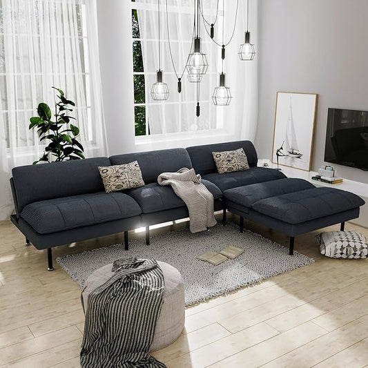 Ribilake 2 Sets 70" Futon Sofa Bed, 4 in 1 Multi-Function Couch Sleeper by RIBILAKE