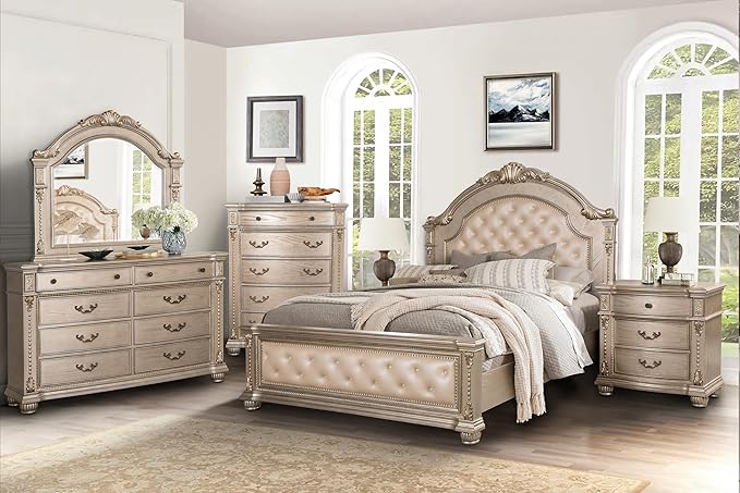 First of a Kind Evelyn Traditional 5 Piece King Bedroom Set by FirstofaKind