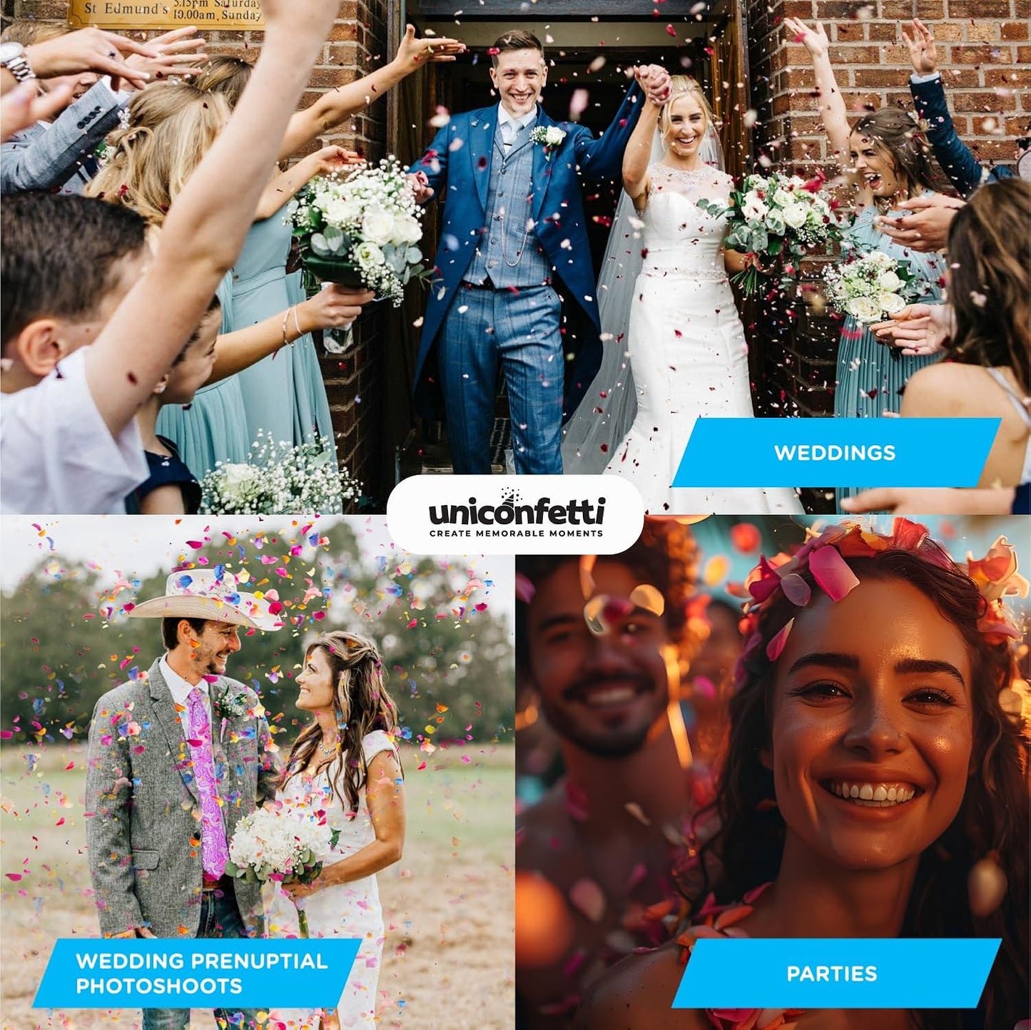 Dried Flower White Straw Daisy Biodegradable Confetti - Real Flower Petals for Weddings, Flower Girl Toss, Wedding Send Off Ideas, Party Table Decoration | Boxed - 8oz (0.5lbs)