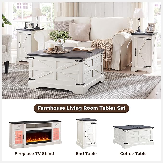 JXQTLINGMU 36" Lift Top Coffee Table - Image 6