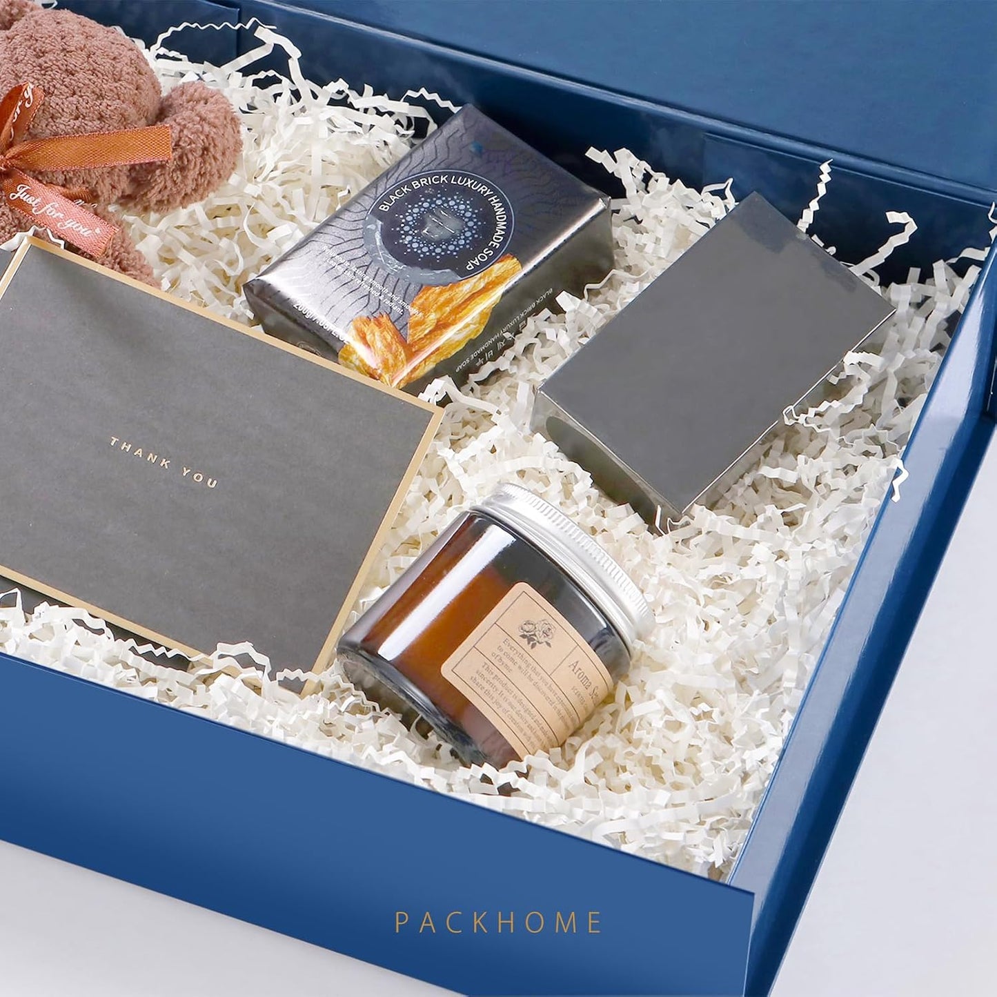 PACKHOME 6 Gift Boxes 11.5x8x2.5 Inches, Sturdy Shirt Boxes with Magnetic Lids for Multiple Occasions (Glossy Blue)