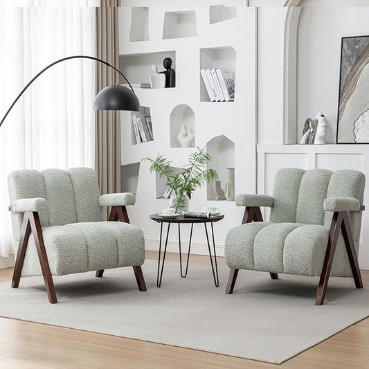 Mid Century Modern Accent Chairs Set of 2 by DRKAT