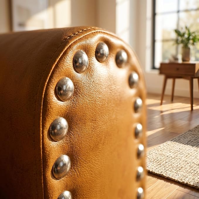 97.5" Yellow L Shaped Couch Set Leather, Modular Sectional Couches - Image 7
