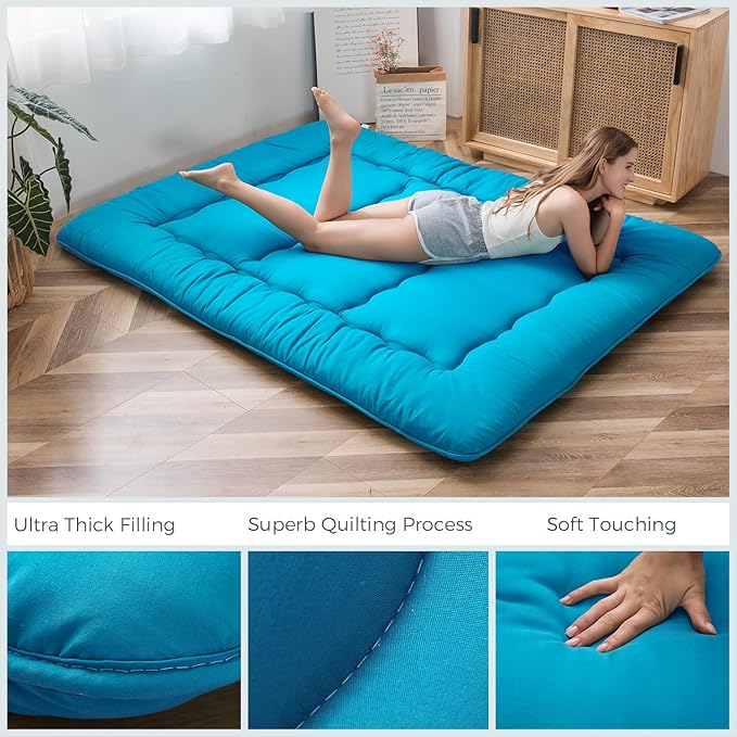 MAXYOYO Japanese Floor Mattress Futon Mattress, Thicken Tatami Mat Sleeping Pad - Image 4