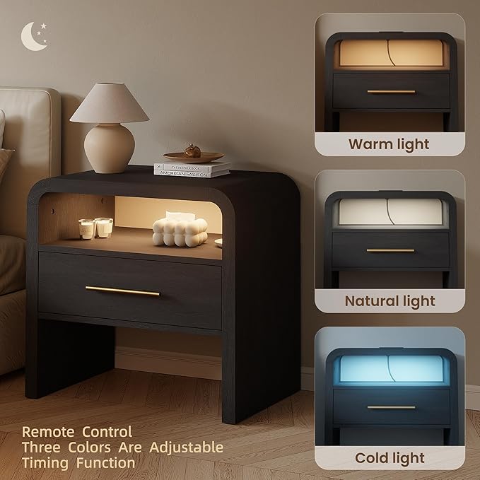 Fatmok 4-Piece Modern Bedroom Furniture Set, 2 Nightstands - Image 5