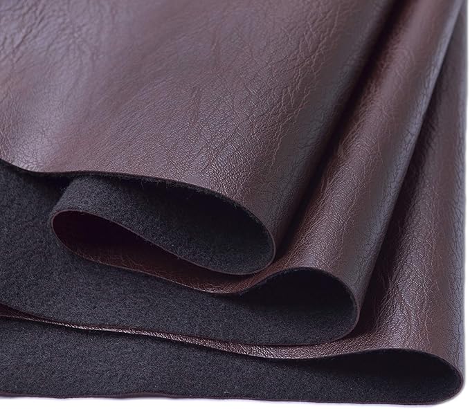 Wento Thick Half Yard Faux Leather Fabric Soft Skin Grain PU Leather by Wento