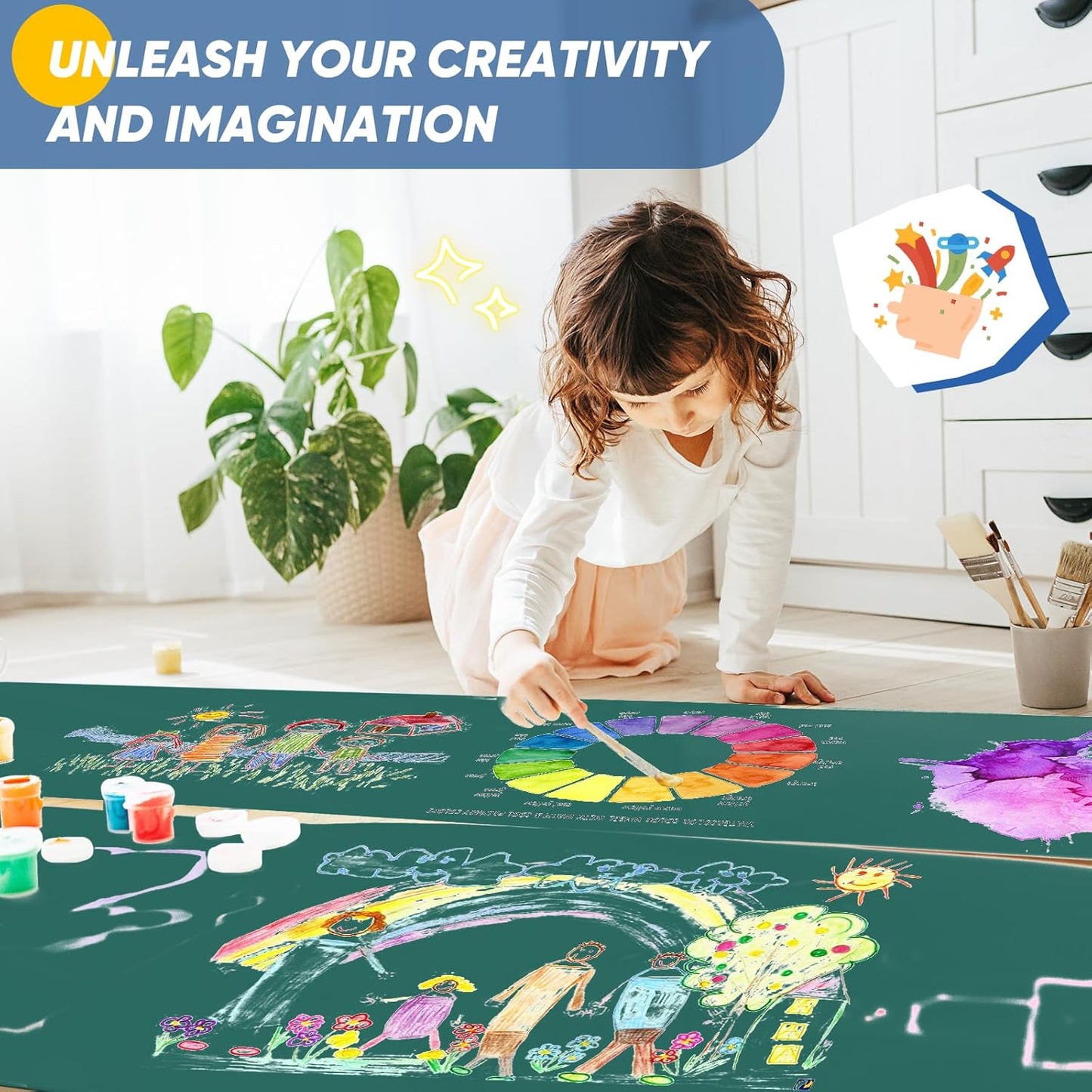 Green Wrapping Paper, 15"x450" Dark Green Kraft Paper Roll Bulletin Board Construction Art Craft Poster Decorative Paper Roll, Arts and Crafts, Christmas Birthday Bouquet Flower Gift Wrap