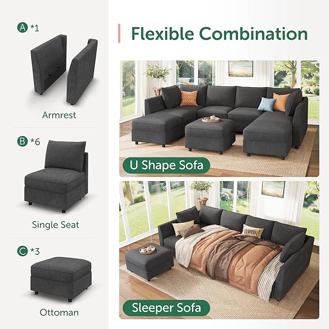 HONBAY Modular Sectional Sofa - Image 5