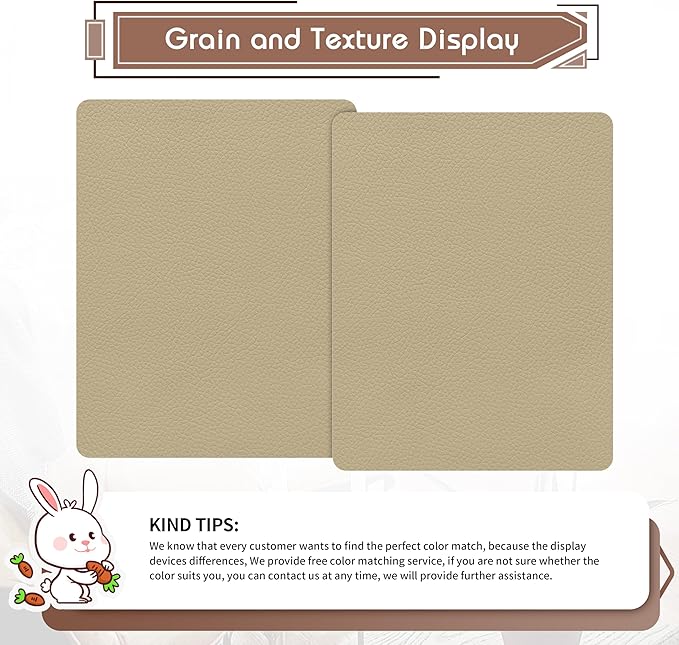 KING MOUNTAIN Leather Repair Patch, 2 Packs 9 x 11 Inches self Adhesive Leather - Image 2