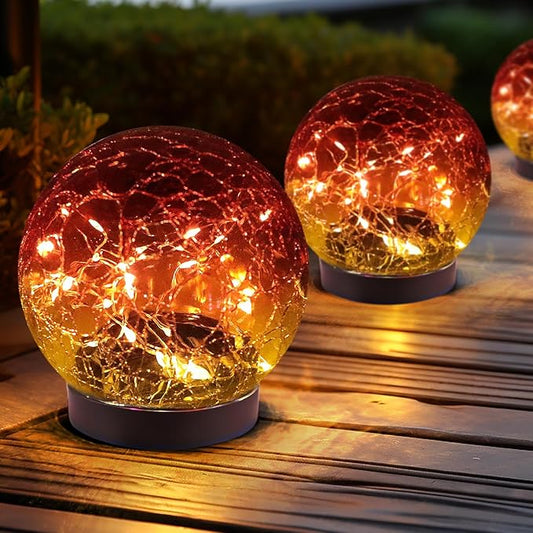 JKIMK Solar Globe Lights Outdoor Waterproof-Solar Balls by JKIMK