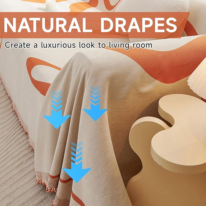 VClife Sofa Cover Washable Soft Plush Couch Cover - Image 3