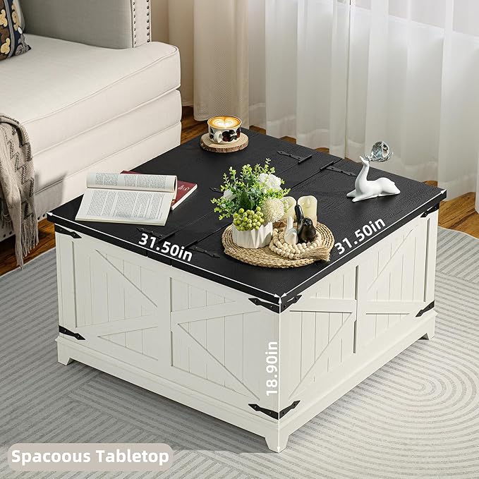Farmhouse Coffee Table Set of 3, Furniture Set - Image 7