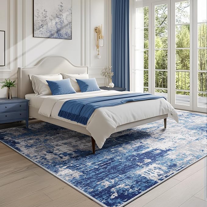 RELEANY Washable Area Rugs 10'x12' Non-Slip Modern Abstract Soft - Image 9