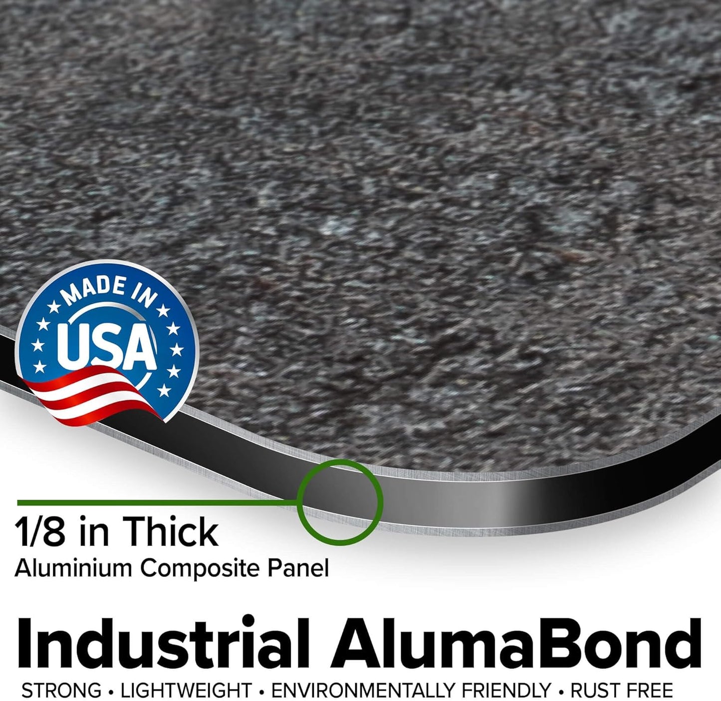 Custom Sign, Custom Street Sign, 11 Font Colors, 13 Font Styles, 4 Hole Options, 22 Sizes, 36x36 Inches, Rust Free DiBound, Fade Resistant, Made in USA by My Sign Center (Grunge Metal)